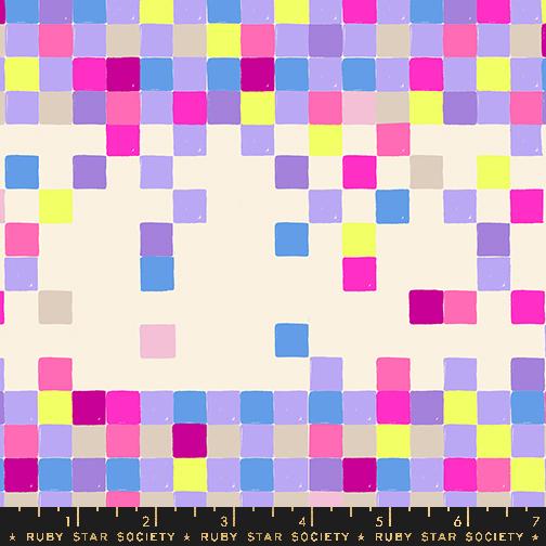 Glow Garden Pixels Natural - Quilt Fabric