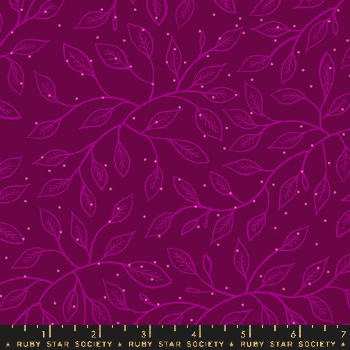 Glow Garden Vines Purple Velvet - Quilt Fabric