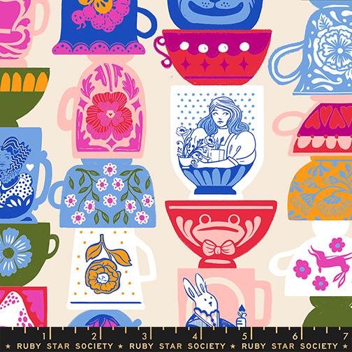 Hello Alice Teacup Shell - Quilt Fabric
