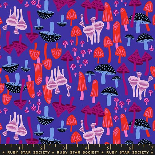 Hello Alice Mushroom Blacklight - Quilt Fabric