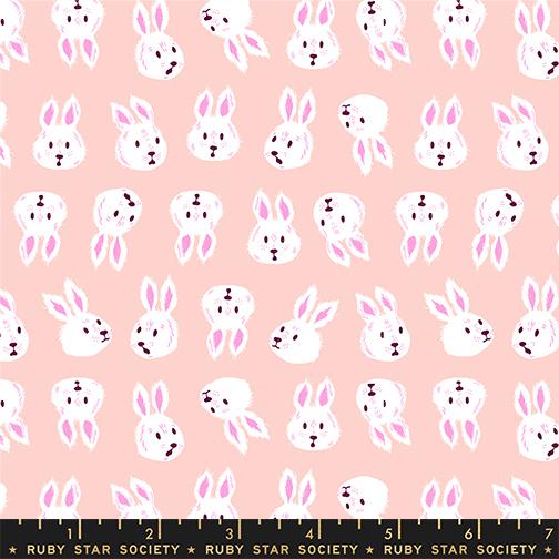 Hello Alice Rabbit Vintage Pink - Quilt Fabric