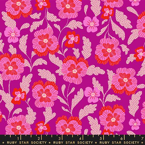 Hello Alice Violets Berry - Quilt Fabric