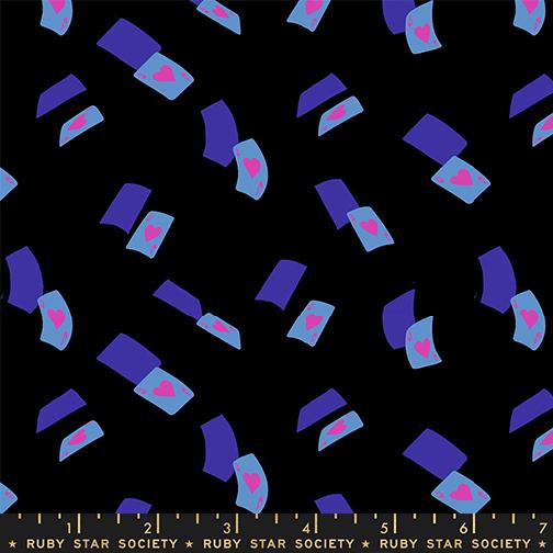 Hello Alice Cards Black - Quilt Fabric