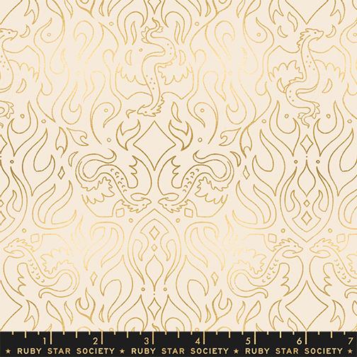 Fireglow Fire Metallic Shell - Quilt Fabric