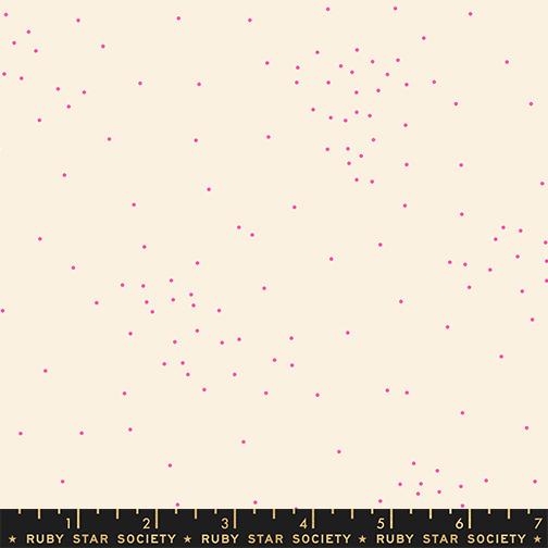 Ink Shop Dots Neon Pink - Quilt Fabric, zoomed in. Select this picture to zoom back out.