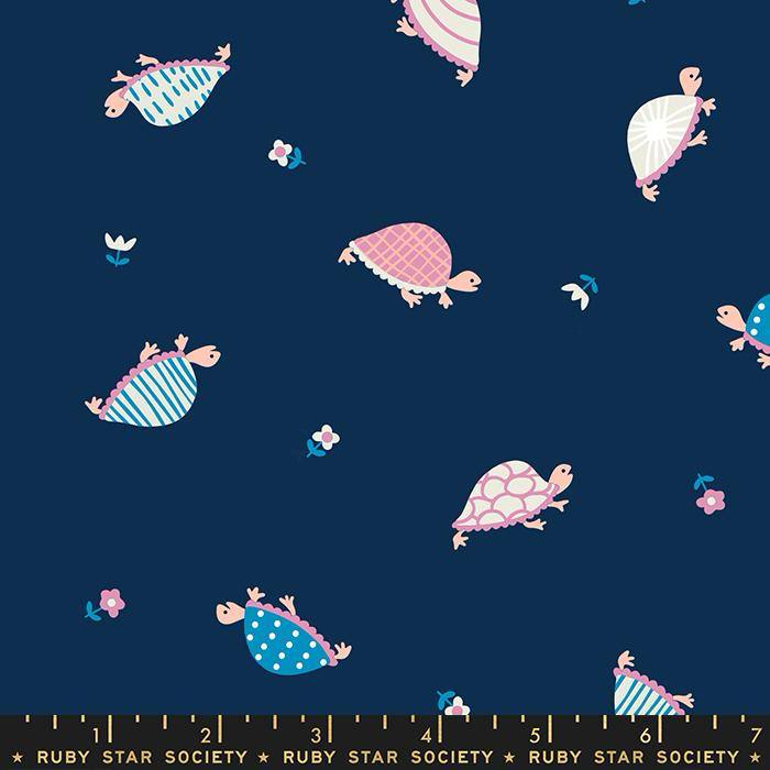 Tarrytown Navy - Tarry Novel Turtle - Quilt Fabric