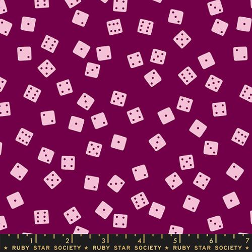 Tarrytown Purple Velvet - Dice - Quilt Fabric