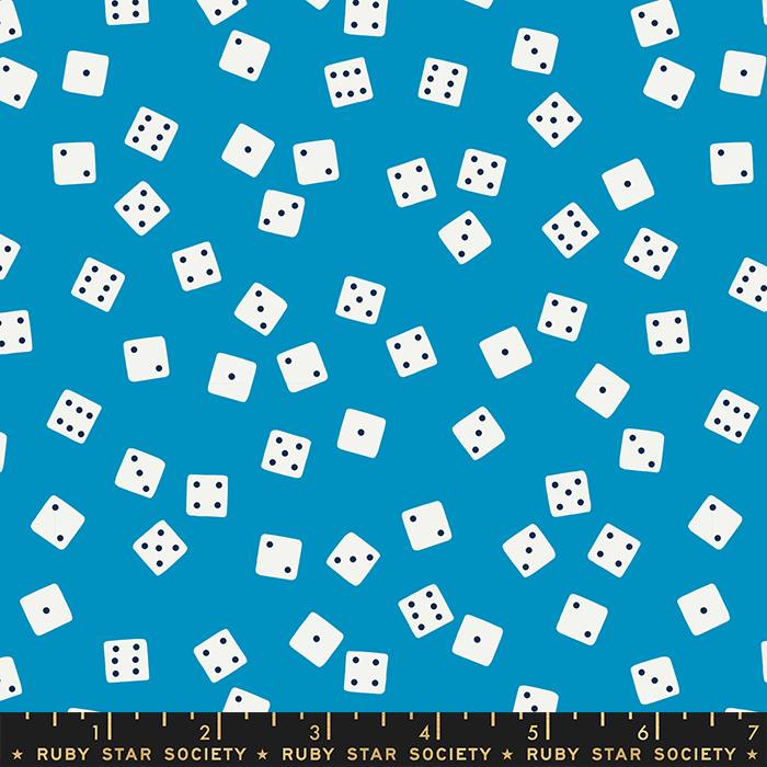 Tarrytown Bright Blue - Dice - Quilt Fabric