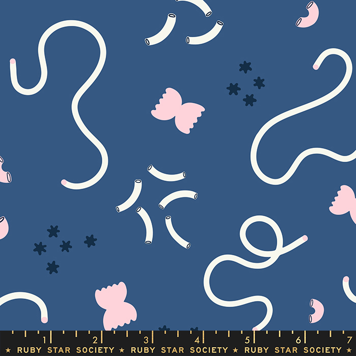 Tomato Tomahto Bluebell - Pasta - Quilt Fabric