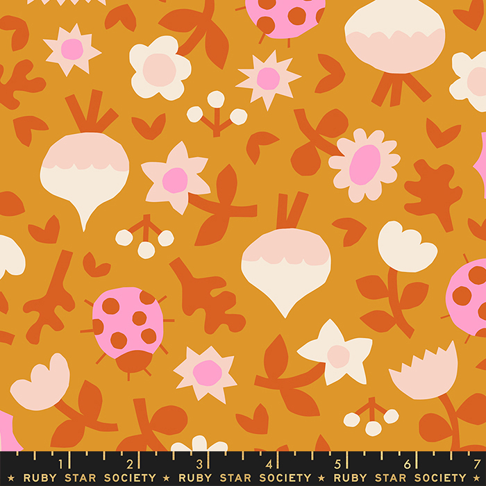 Petunia Honey - Clippings Radish - Quilt Fabric