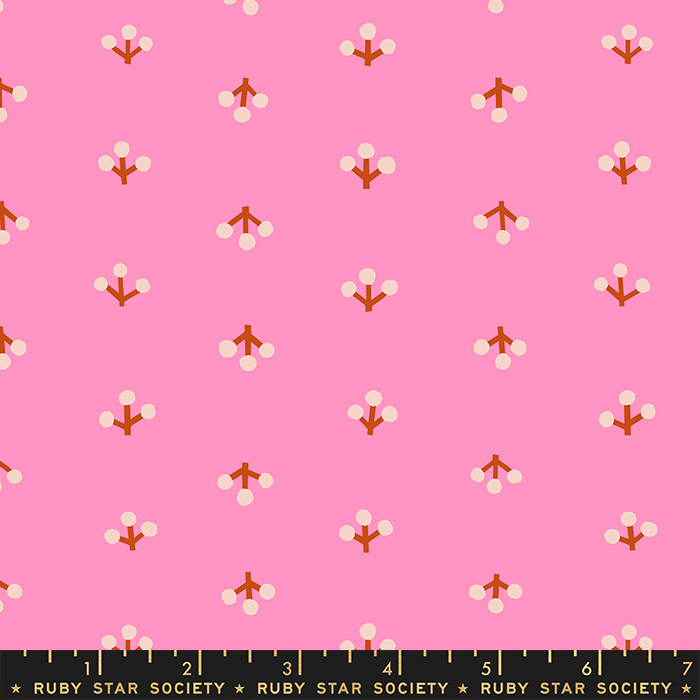 Petunia Flamingo - Sprigs - Quilt Fabric