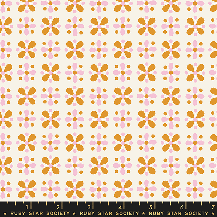 Petunia Buttercream - Wallflower  Tile - Quilt Fabric