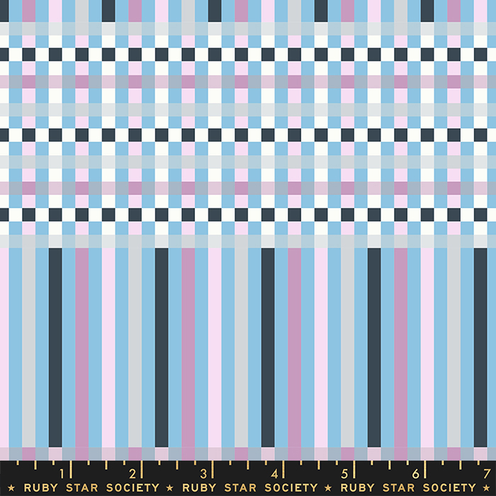 Petunia Hydrangea - Gingham  Line Plaid - Quilt Fabric