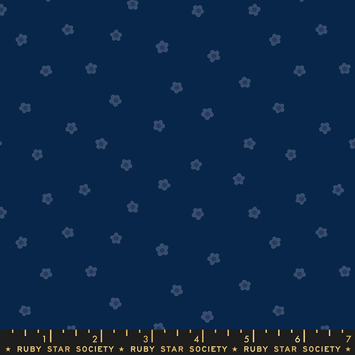 Lil Pocket Posy Navy - Quilt Fabric