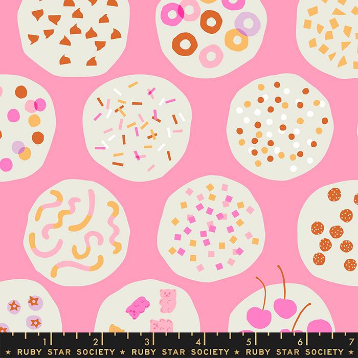 Ice Cream Toppings Candy - Flamingo - Quilt Fabric