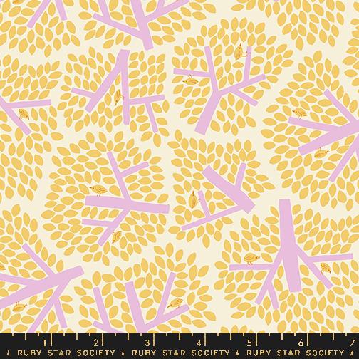 Bird Is The Word Natural - Quilt Fabric