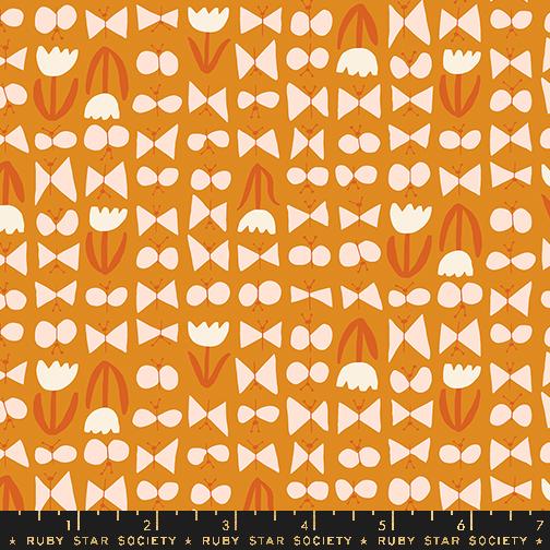 Bird Is The Word Turmeric - Quilt Fabric