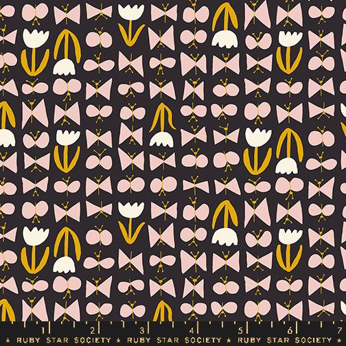 Bird Is The Word Soft Black - Quilt Fabric