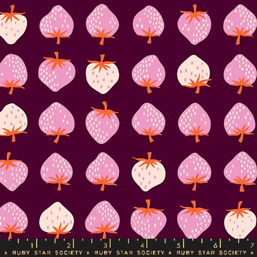 Strawberry Deep Plum - Quilt Fabric