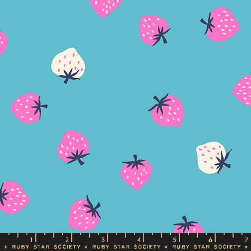 Strawberry Turquoise - Quilt Fabric