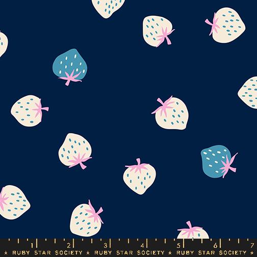 Strawberry Navy - Quilt Fabric