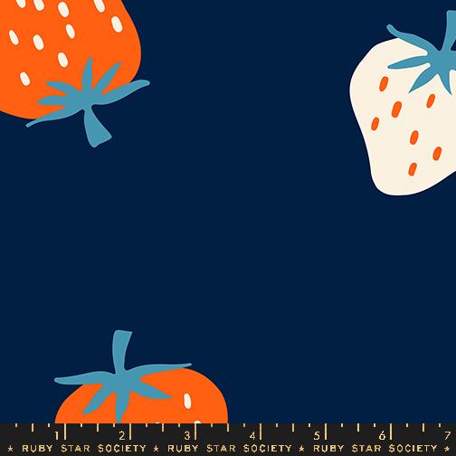 108" Strawberry Navy - Quilt Fabric