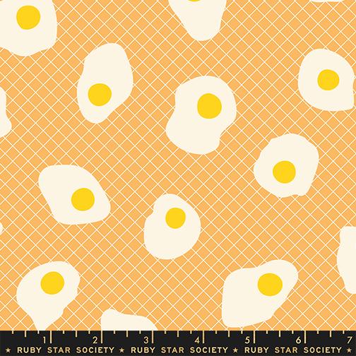 Egg and Friends Eggs Cantaloupe - Quilt Fabric