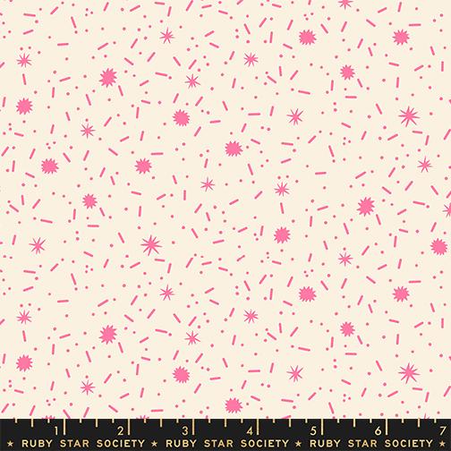 Egg and Friends Sprinkles Neon Pink - Quilt Fabric