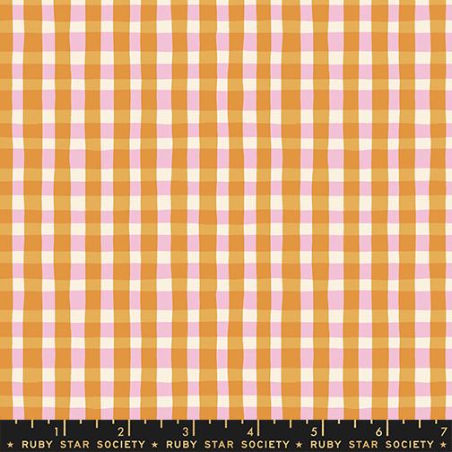 Egg and Friends Gingham Honey - Quilt Fabric