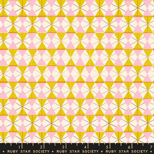Merry Happy Hourglass Metal Golden Hour - Quilt Fabric