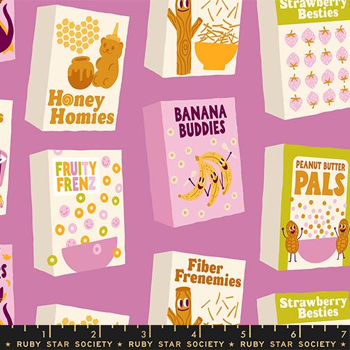 Egg and Friends Boxes Heliotrope - Quilt Fabric