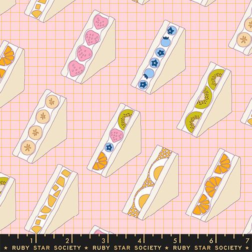 Sugar Cone 2 Cake Cotton Candy - Quilt Fabric, zoomed in. Select this picture to zoom back out.