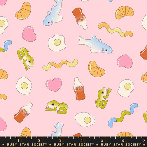 Sugar Cone 2 Candy Cotton Candy - Quilt Fabric, zoomed in. Select this picture to zoom back out.