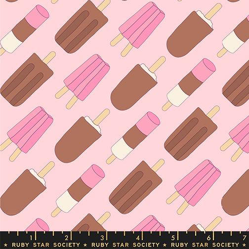 Sugar Cone 2 Popsicle Cotton Candy - Quilt Fabric, zoomed in. Select this picture to zoom back out.
