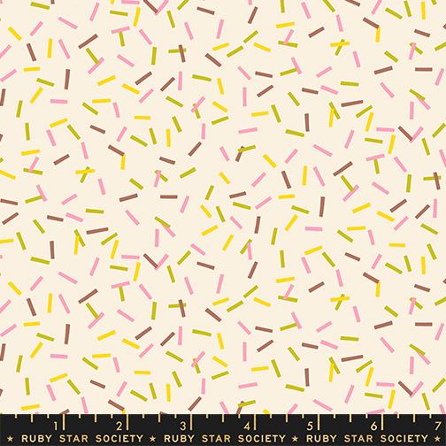 Sugar Cone 2 Sprinkles Natural - Quilt Fabric, zoomed in. Select this picture to zoom back out.