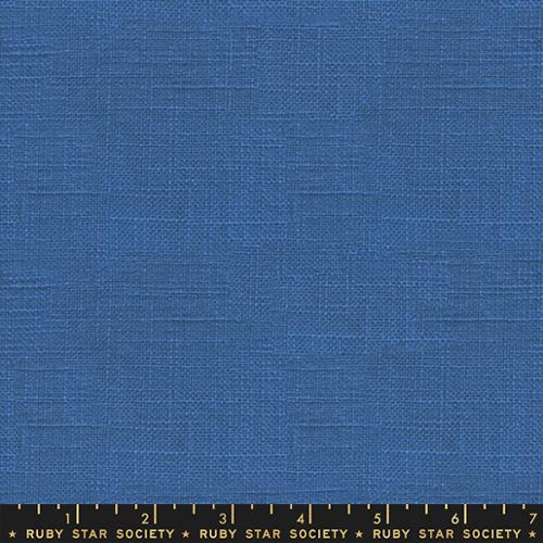 Warp and Weft Honey Chore Blue Ribbon - Quilt Fabric