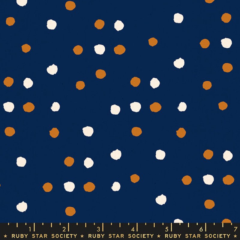 Vessel Paint Dot Navy - Quilt Fabric