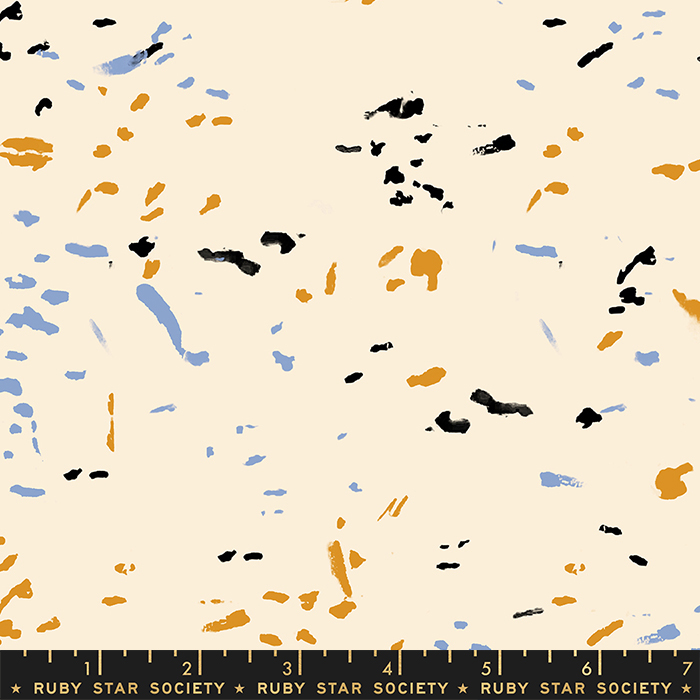 Sketchbook Dusk - Brushstrokes Paint Terrazzo - Quilt Fabric