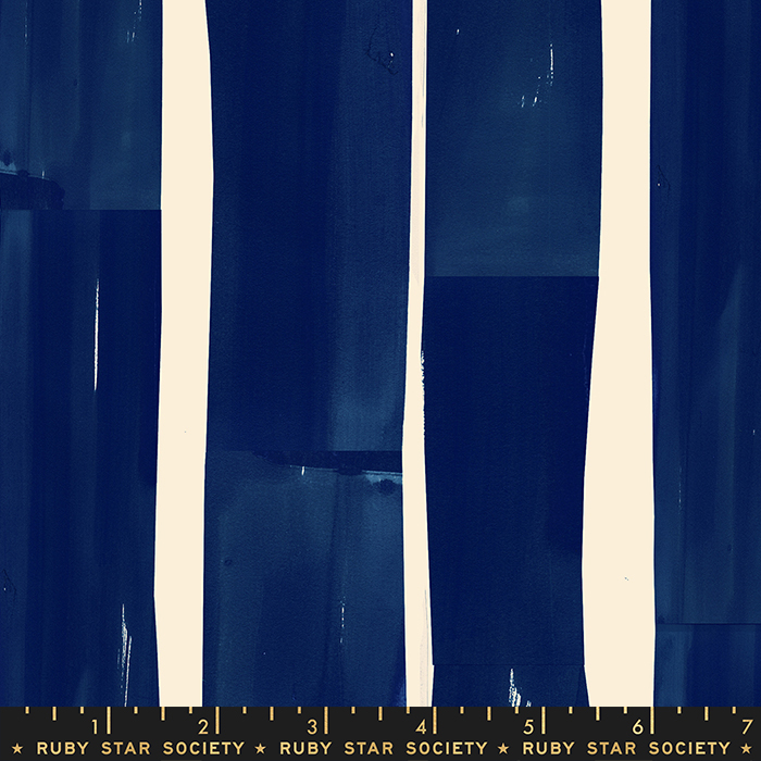 Sketchbook Navy - Collage - Quilt Fabric