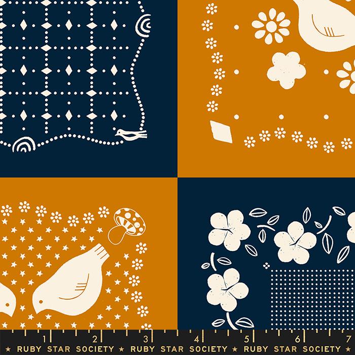 Sugar Maple Panel Navy - Quilt Panel