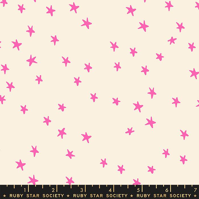 Starry Neon Pink - Quilt Fabric