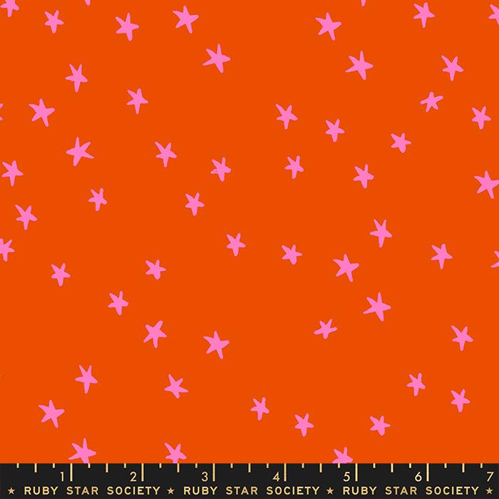 Starry Warm Red - Quilt Fabric
