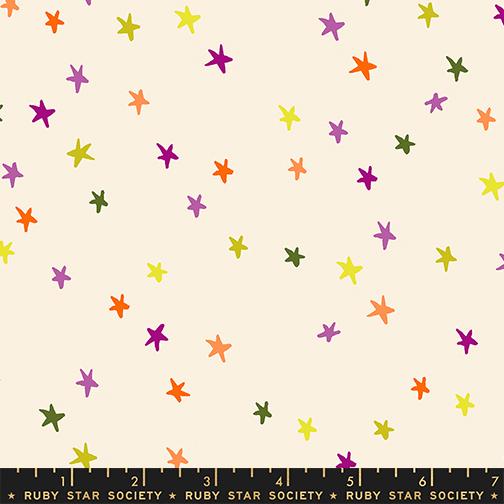 Freaky Familiars Stars Spooky Natural - Quilt Fabric