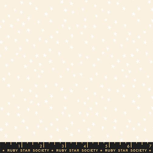 Mini Starry White On Natural - Quilt Fabric