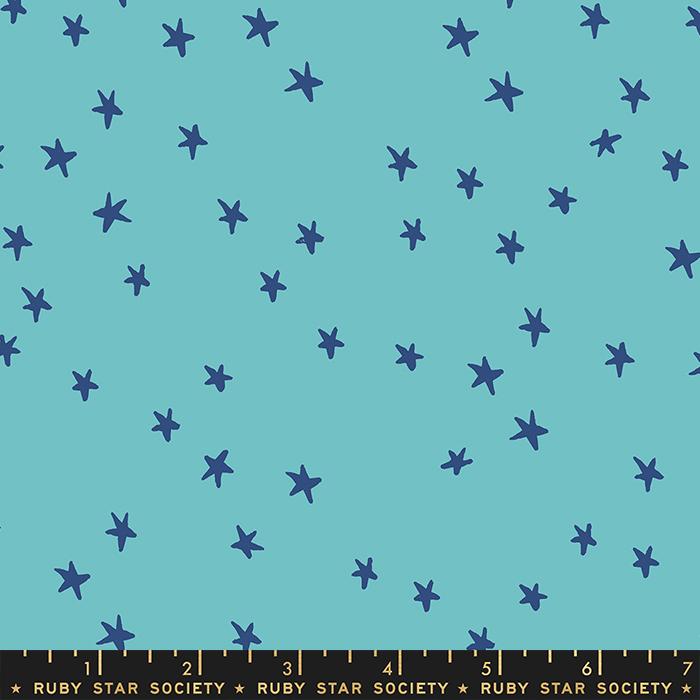 108" Starry Wideback Turquoise - Quilt Fabric