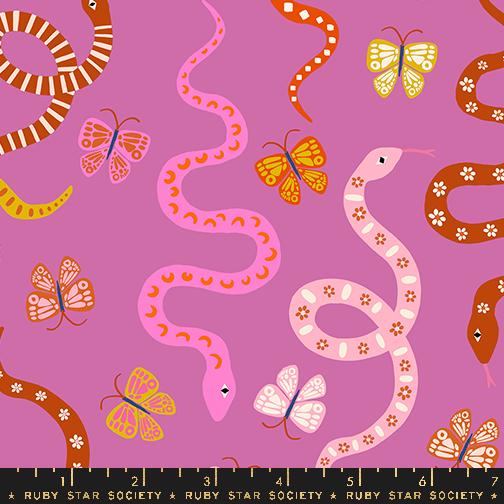 Ooh Lucky Lucky Animal - Heliotrope - Quilt Fabric