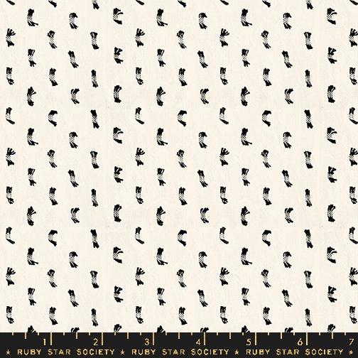 Warp Weft Ooh Lucky Lucky Natural Black - Quilt Fabric