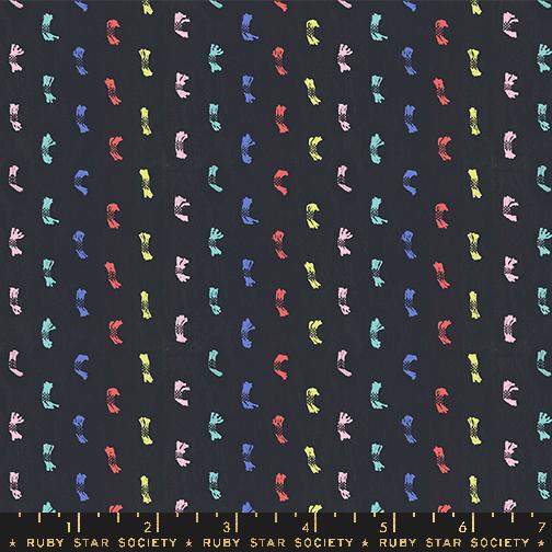 Warp Weft Ooh Lucky Lucky Soft Black - Quilt Fabric