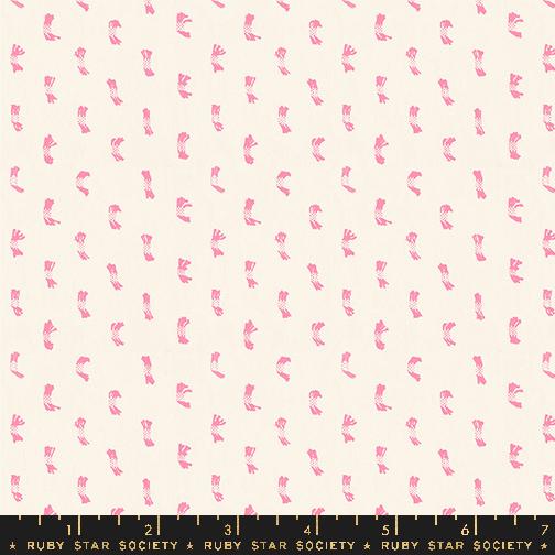 Warp Weft Ooh Lucky Lucky Natural Pink - Quilt Fabric