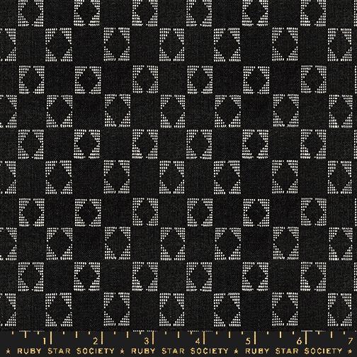 Warp Weft Ooh Lucky Lucky Soft Black - Quilt Fabric